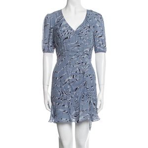 Parker Silk/Viscose Blend Ruched Mini Dress